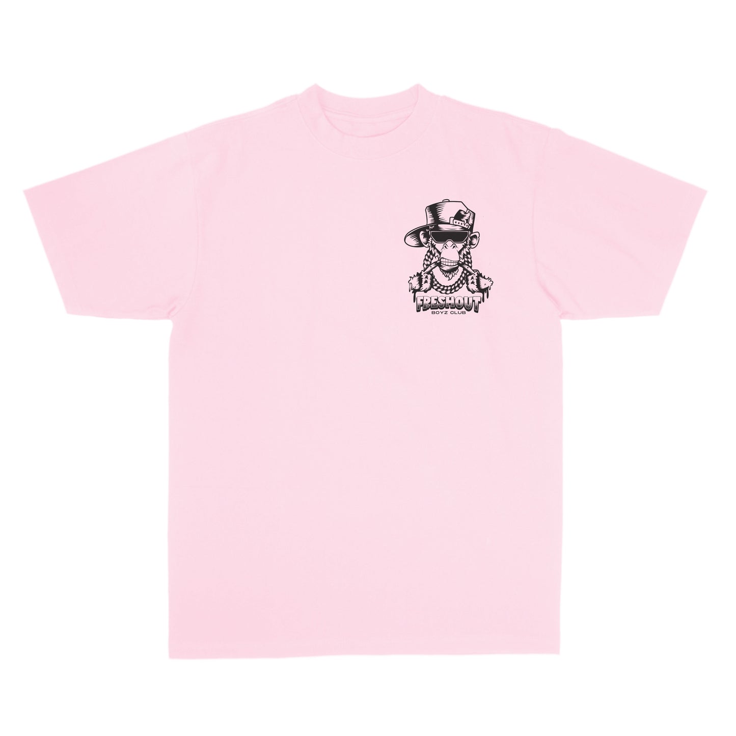 Oversized TALK DIRTY Tee (Powder Pink/Black)