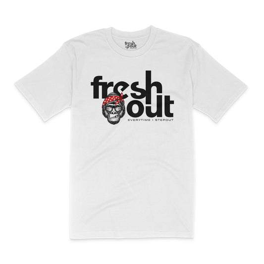 'That G'd Up APE' Tee (White/Black/Red)