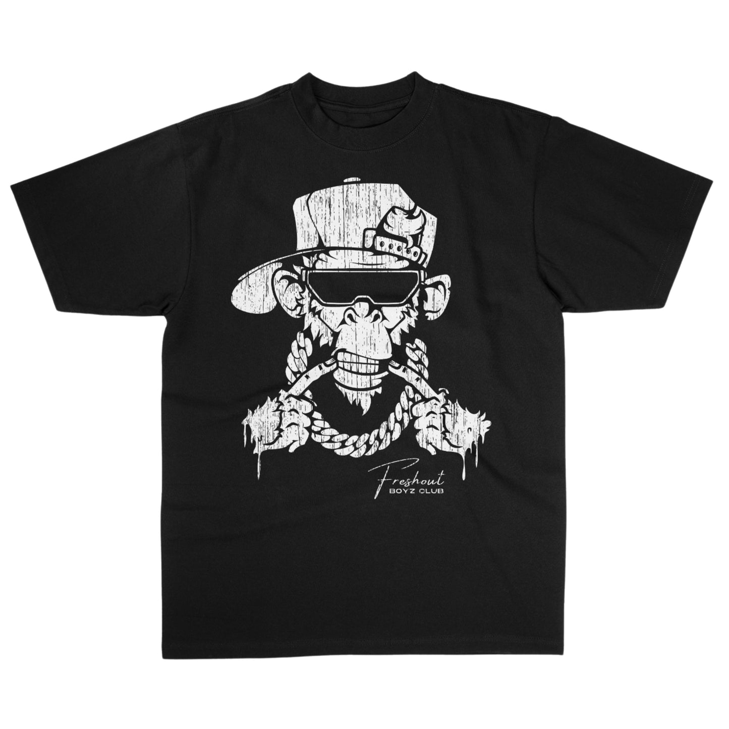 Oversized Signature Mascot Tee (Black/White)