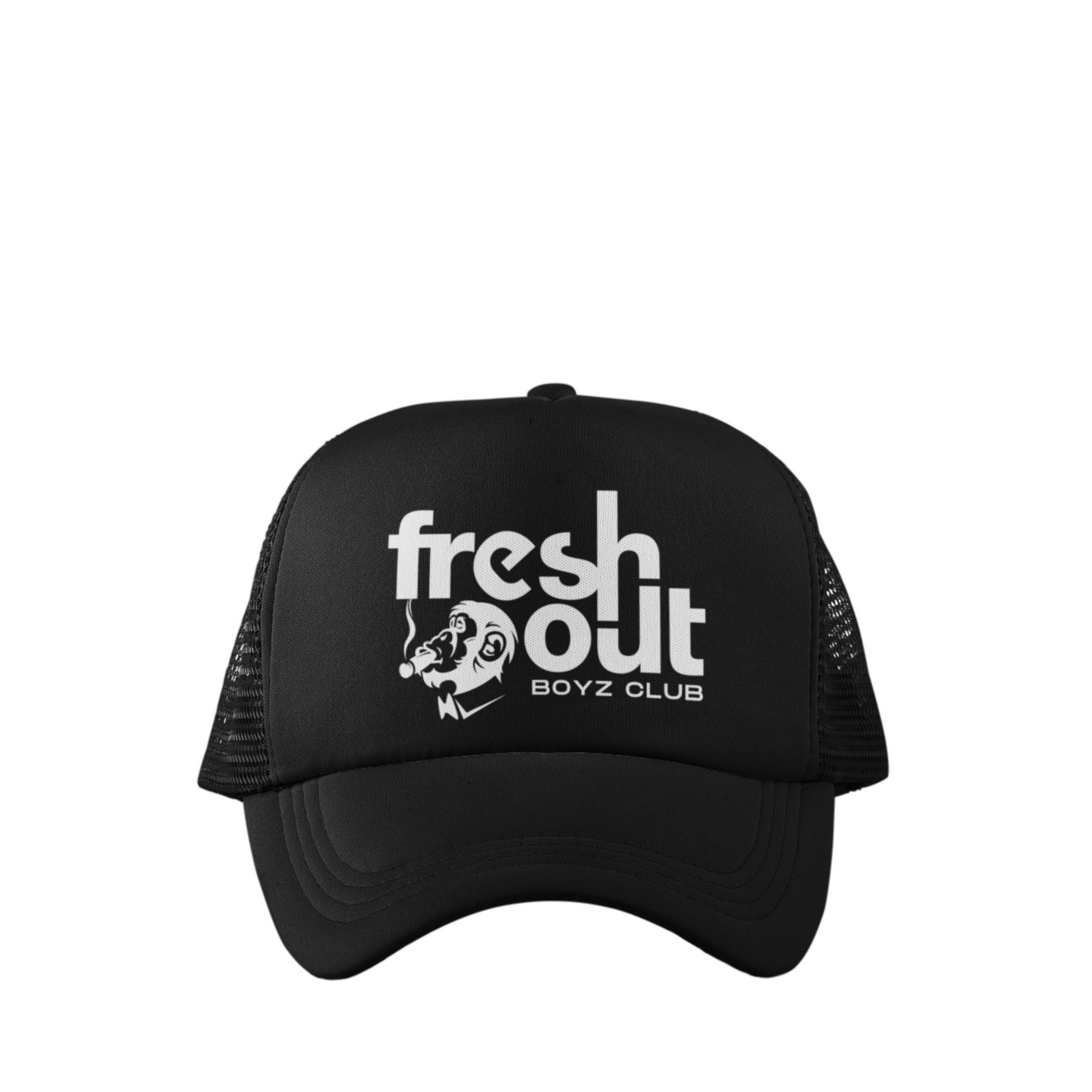 'A Smokin Ape' Trucker (Black/White)