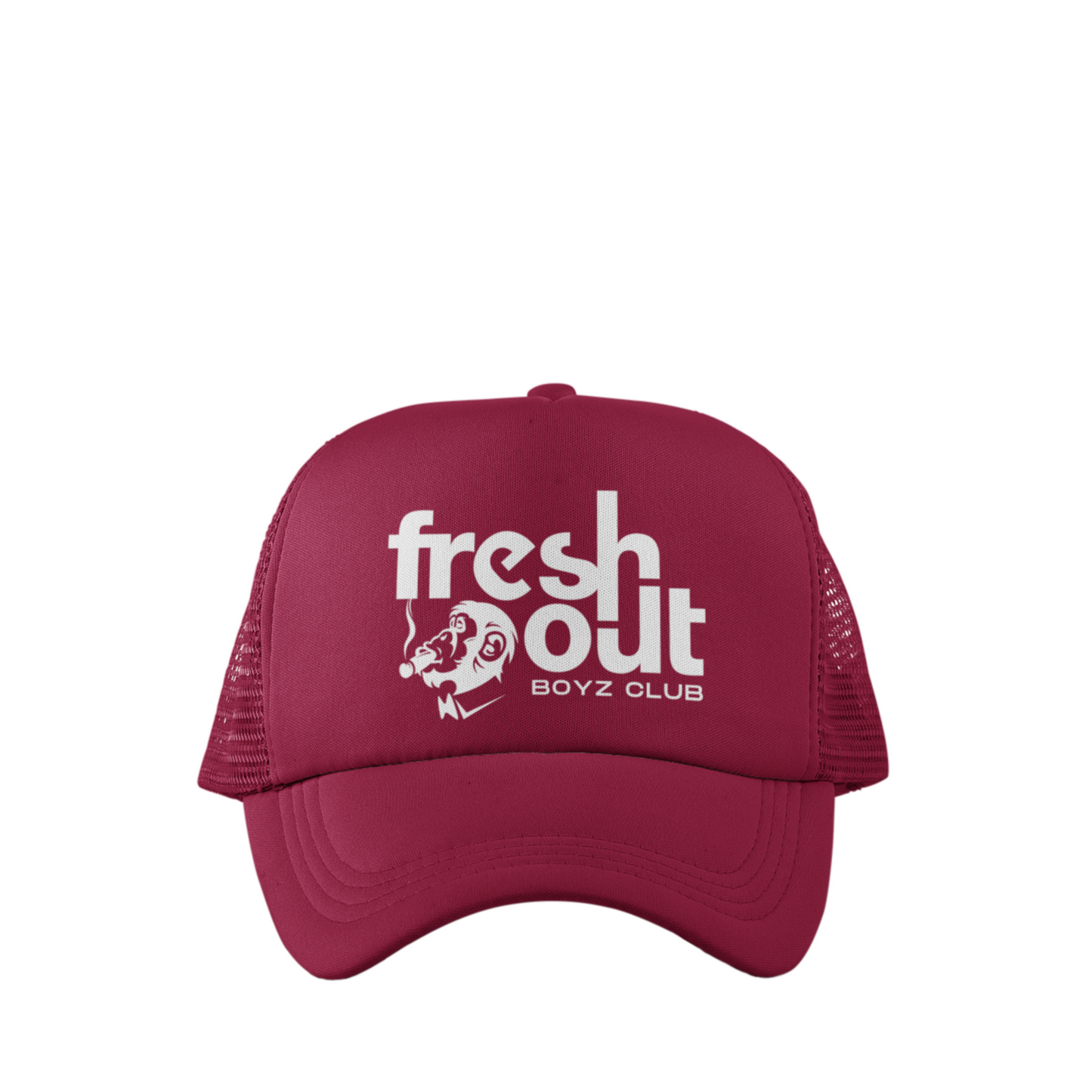 'A Smokin Ape' Trucker (Burgandy/White)