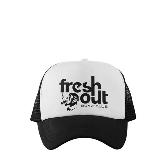 'A Smokin Ape' Trucker (White/Black)